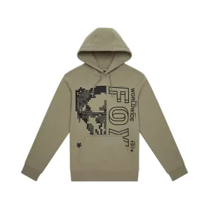 Fox Image Skull Fleece Po kapucnis pulóver