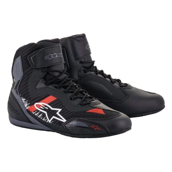 ALPINESTARS FASTER-3 CIPŐ BLACK/GREY/RED 45.5-ES MÉRET