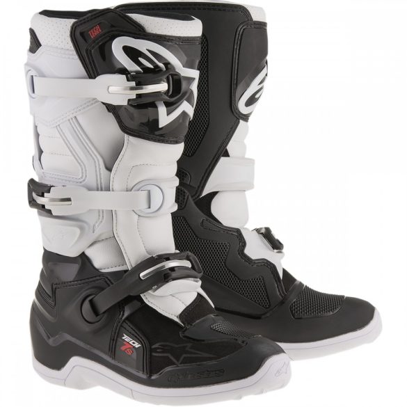 Alpinestars Tech7 cross csizma, Gyerek, Fekete-Fehér szinben 3/35,5 méret