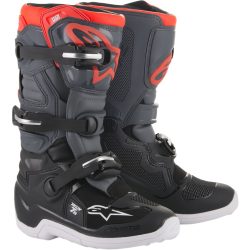 ALPINESTARS TECH7 GYEREK CSIZMA FEKETE-SZÜRKE-PIROS 
