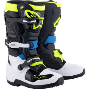 Alpinestars  Tech 7S cross csizma, Gyerek, fehér-fluosárga-fekete-kék 2/34 MÉRET