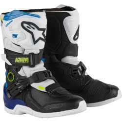 Alpinestars Tech 3S gyerek csizma fekete fehér kék 