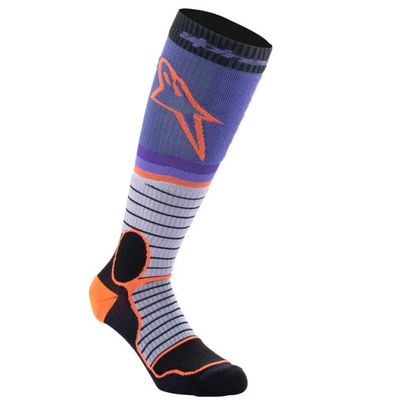 Alpinestars MX Pro zokni, lila-narancs színben