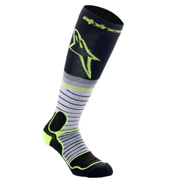 Alpinestars MX Pro zokni, fekete-szürke-fluo színben