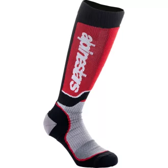 Alpinestars gyerek zokni mx+ fekete/piros - szürke