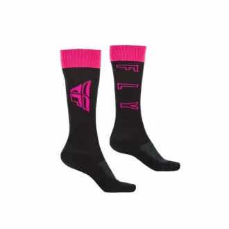 Fly Racing MX thick zokni , fekete - pink