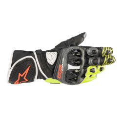   ALPINESTARS  GP PLUS R V2 BŐR KESZTYŰ SZÜRKE-FEKETE-FLUO SÁRGA-PIROS