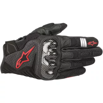 Alpinestars smx - 1 air V2 fekete/piros bőr kesztyű
