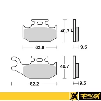  Yamaha ProX hátsó fékbetét - yfm 700 raptor - DB2372OR - d - KH428