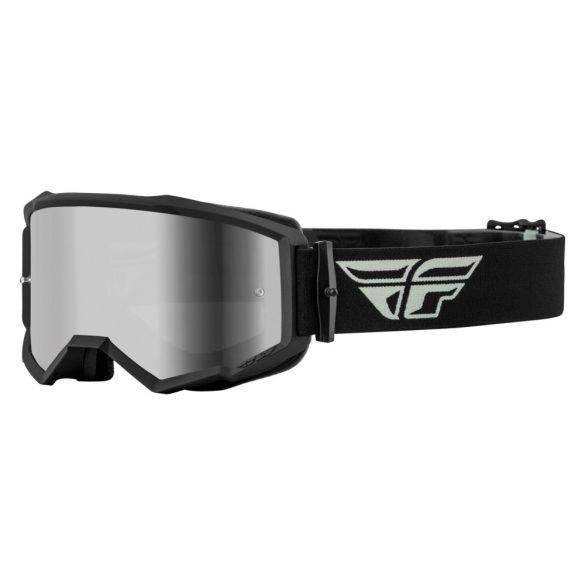 Fly Racing Zone szemüveg fekete-fehér, ezüst tükrös lencsével