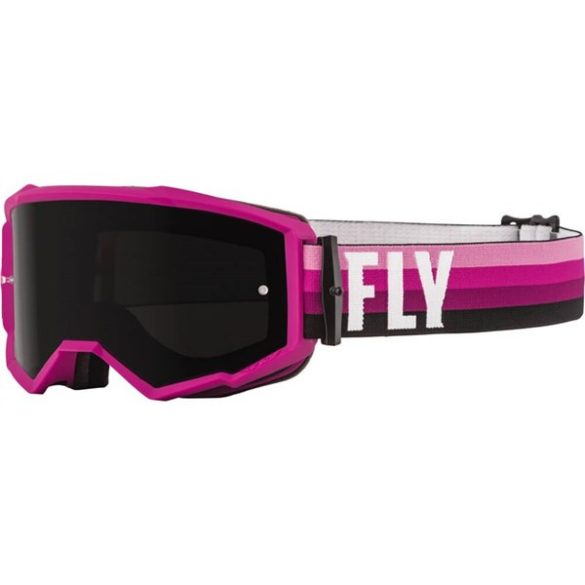 Fly Racing Zone szemüveg pink, sötét füst tükrös lencsével