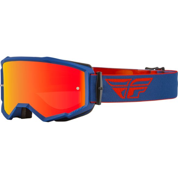Fly Racing Zone szemüveg kék-piros, piros tükrös lencsével