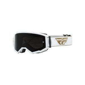 Fly Racing Zone szemüveg fehér-arany, sötét füst tükrös lencsével