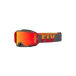 Fly Racing Zone Pro szemüveg grey-red,  piros tükrös lencsével