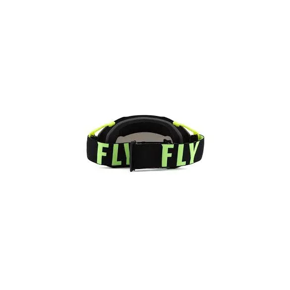 Fly Racing Zone Pro szemüveg fekete-fluo, ezüst tükrös lencsével