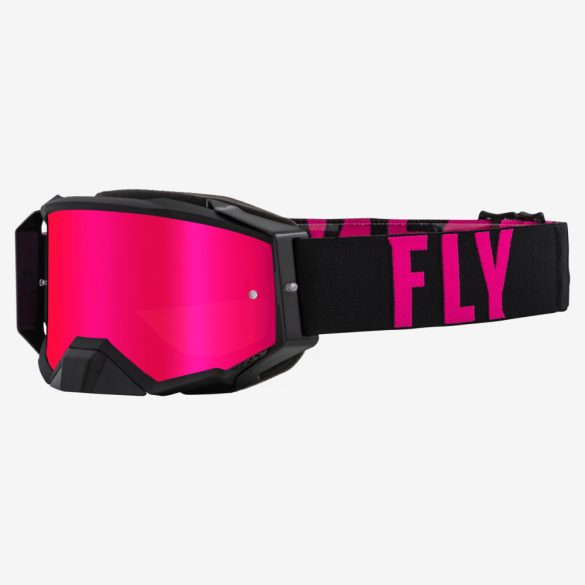 Fly Racing Zone Pro szemüveg black-pink,  pink tükrös lencsével