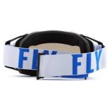 Fly Racing Zone Pro szemüveg white-blue,  kék tükrös lencsével