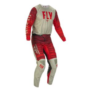 fly racing kinetic szürke-piros ruhaszett 38+2xl