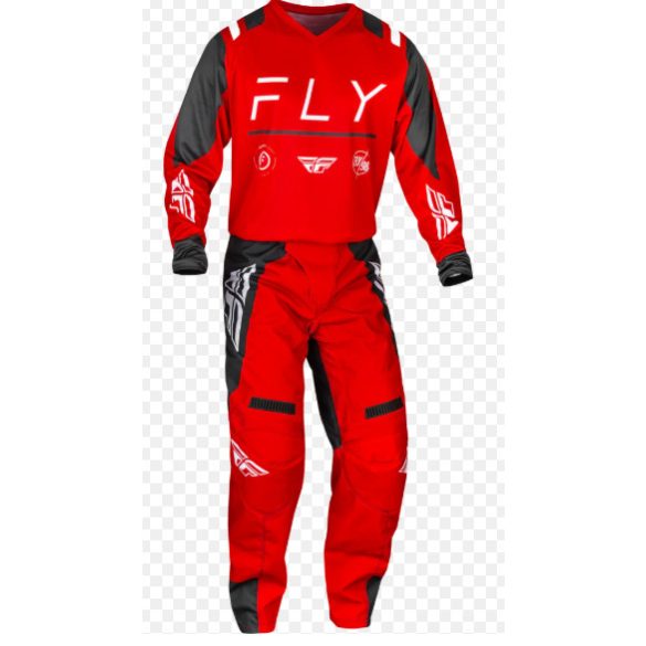 fly racing f-16 piros-szürke ruhaszett 38+xxl