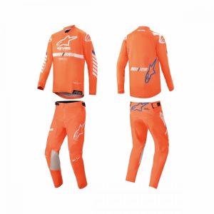 ALPINESTARS Racer TECH  crossruha szett, FLUO NARANCS-FEHÉR