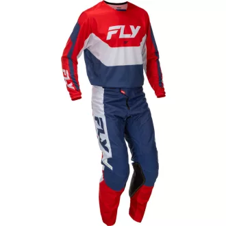 Fly Racing kinetic motoros ruhaszett - piros/fehér/kék