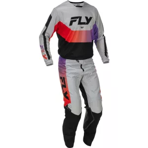 FLY RACING Kinetic motoros ruhaszett - Grey/Red/Purple/Black