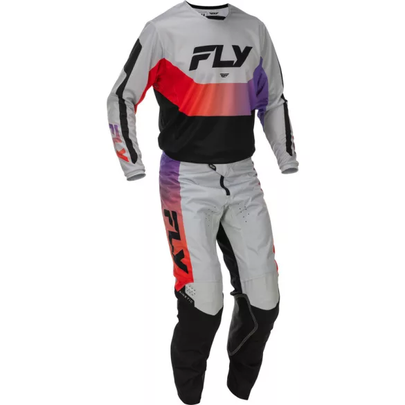 FLY RACING Kinetic motoros ruhaszett - Grey/Red/Purple/Black