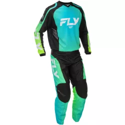 FLY RACING F-16 motoros ruhaszett - Aqua/Black/White