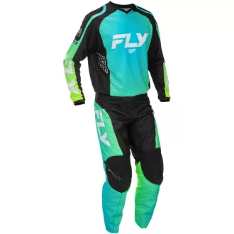 Fly Racing f - 16 motoros ruhaszett - Aqua/fekete/fehér