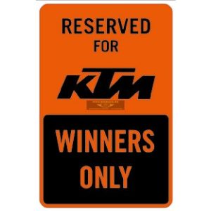 KTM 2018 Parkoló tábla