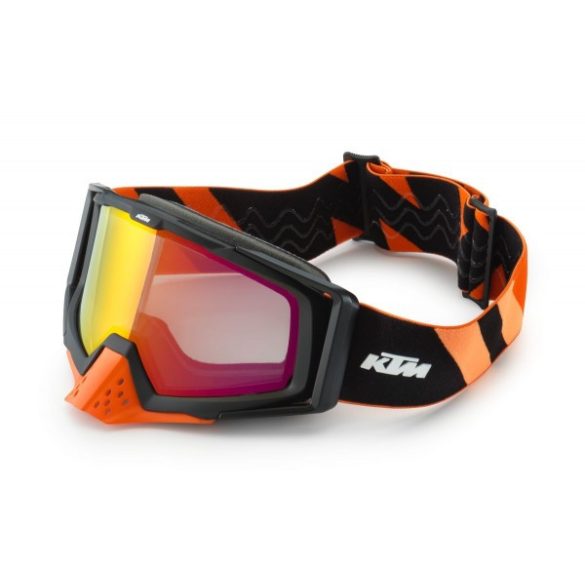 KTM Racing Black cross szemüveg, arany tükrös lencsével