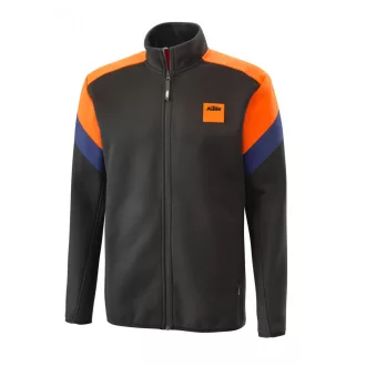 KTM mechanic zip pulóver, fekete/narancs, s