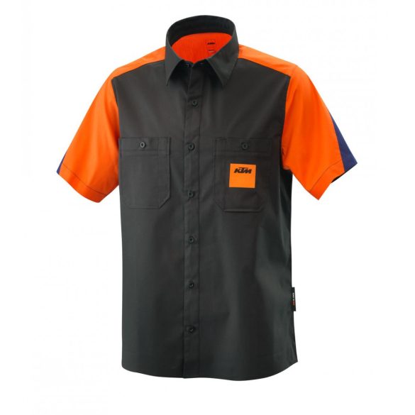 KTM Mechanic póló, fekete-narancs, S