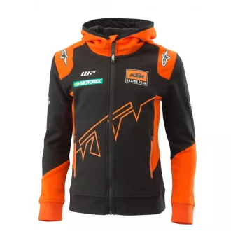 KTM team gyerek zip hoodie ,fekete, Xs/116