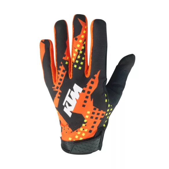 KTM gravity-fx kesztyű,narancs-fekete-sárga, S méret