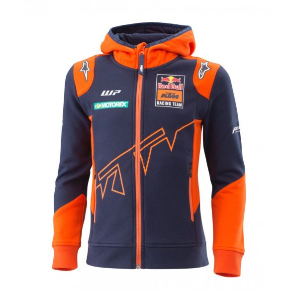 KTM  Replica Team gyerek  zip hoodie ,kék-narancs, XS/116