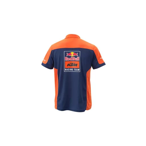 KTM piros bull replica team galléros póló