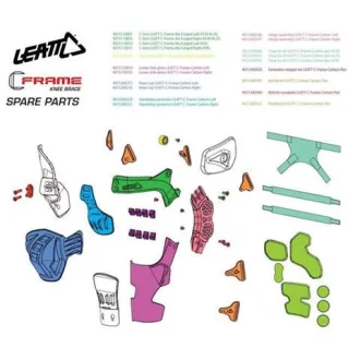   Leatt felső váz térdvédőhöz C-FRAME karbon és PRO karbon jobb méret S/M-L/XL (pótalkatrész)