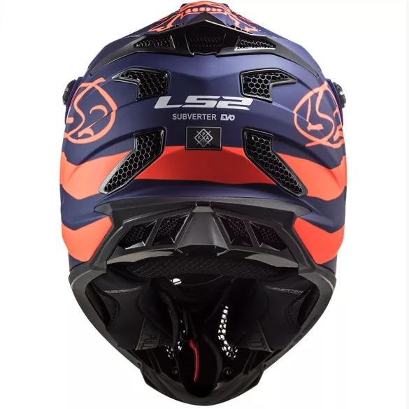 LS2 Subverter bukósisak, kék-fluo narancs matt, L
