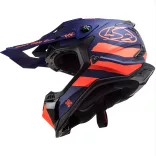 LS2 Subverter bukósisak, kék-fluo narancs matt, L