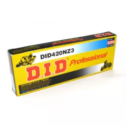   DID MEGHAJTÓLÁNC 420NZ3-124 (124 SZEM) O-GYŰRŰ NÉLKÜL (NYITOTT + PATENTSZEM)