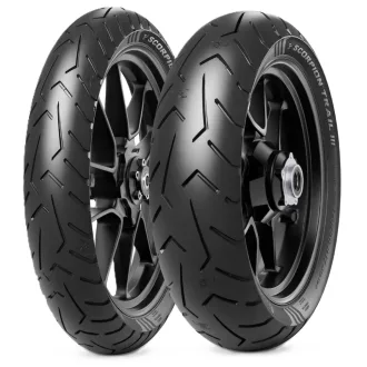   PIRELLI KOMPLET OPON (4255400/26) 90/90V21 SCORPION TRAIL III (54V) TL M/C PRZÓD DOT 2026 + (4255500/24) 130/80R17 SCORPION TRAIL III 65V TL M/C TYŁ DOT 2024 + PIRELLI CZAPKA