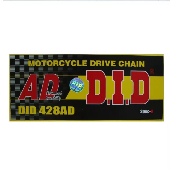 DID MEGHAJTÓLÁNC 428AD-136 (136 SZEM) O-GYŰRŰ NÉLKÜL (NYITOTT + PATENTSZEM)
