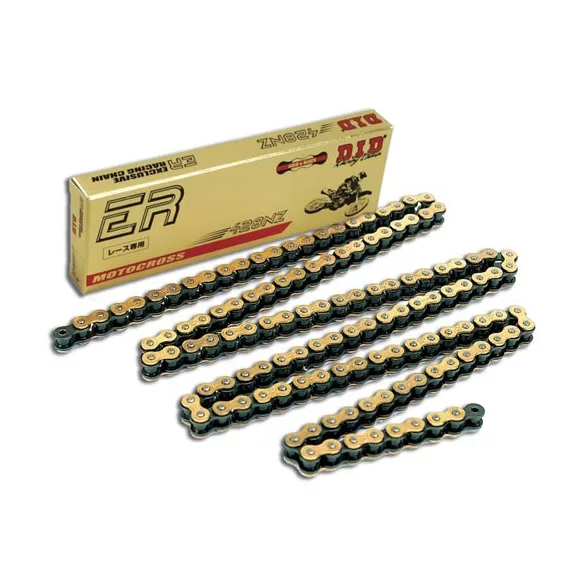 DID MEGHAJTÓLÁNC 428NZGB-114 (114 SZEM) O-GYŰRŰ NÉLKÜL ARANY (NYITOTT + PATENTSZEM)