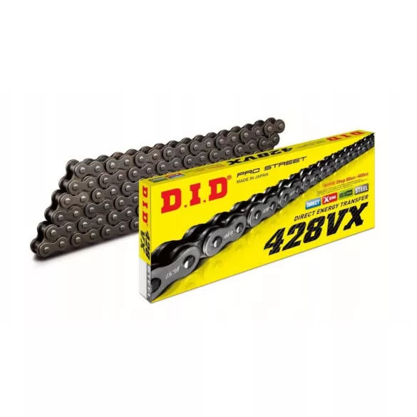 DID MEGHAJTÓLÁNC 428VX-148 (148 SZEM) X-RING (NYITOTT + NITTELŐS SZEM)