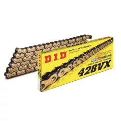   DID MEGHAJTÓLÁNC 428VXGB-122 (122 SZEM) X-RING ARANY (NYITOTT + NITTELŐS SZEM)