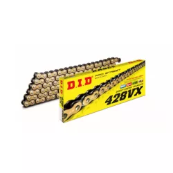   DID MEGHAJTÓLÁNC 428VXGB-124 (124 SZEM) X-RING ARANY (NYITOTT + NITTELŐS SZEM)