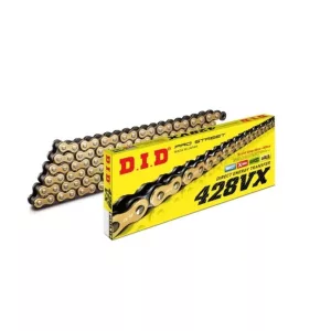 DID MEGHAJTÓLÁNC 428VXGB-134 (134 SZEM) X-RING ARANY (NYITOTT + NITTELŐS SZEM)