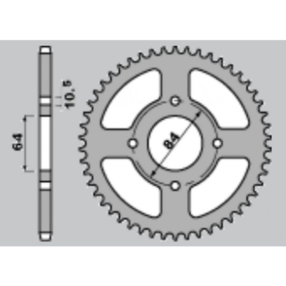 CHT HÁTSÓ LÉCKERÉK 4302 39 SUZUKI LTZ 400, LTF 160 (2114-39) (JTR1826.40)