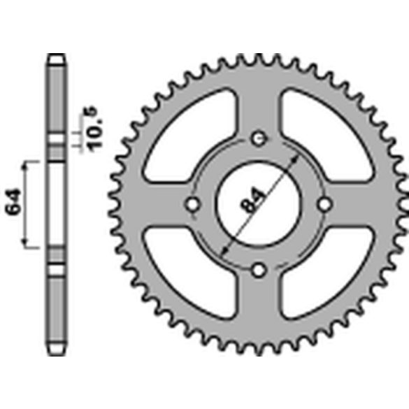 PBR HÁTSÓ LÁNCKERÉK 4302 40 C45 SUZUKI LTZ 400 03-08